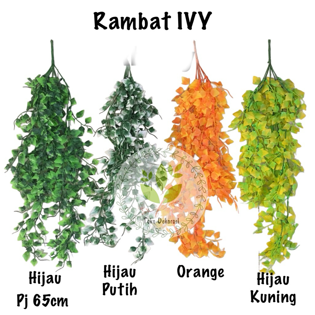 Dekorasi Taman / Bunga Gantung Rambat Plastik JK