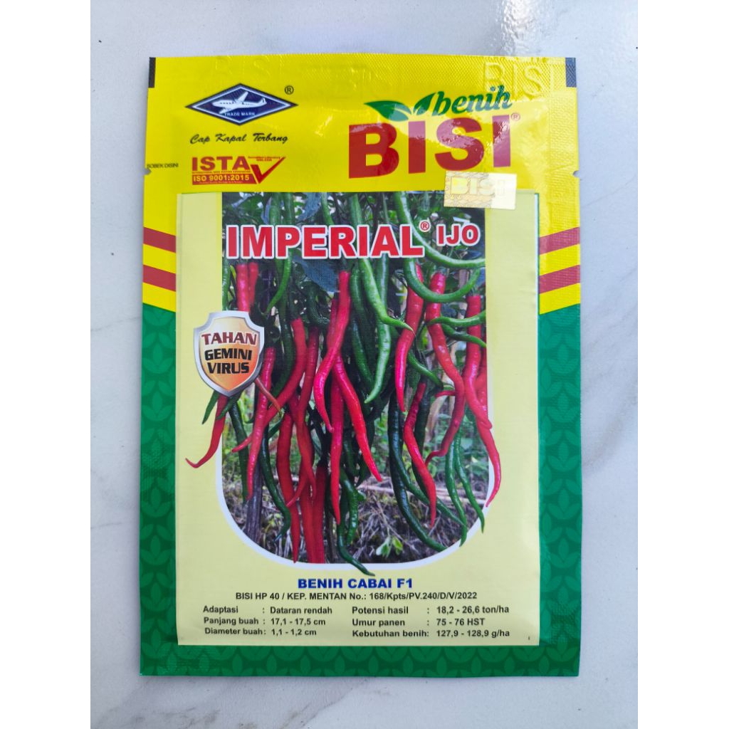 Benih Cabe Keriting Imperial Ijo 10 Gram - Tahan Virus, Tahan Layu Bakteri, Pertumbuhan Kompak