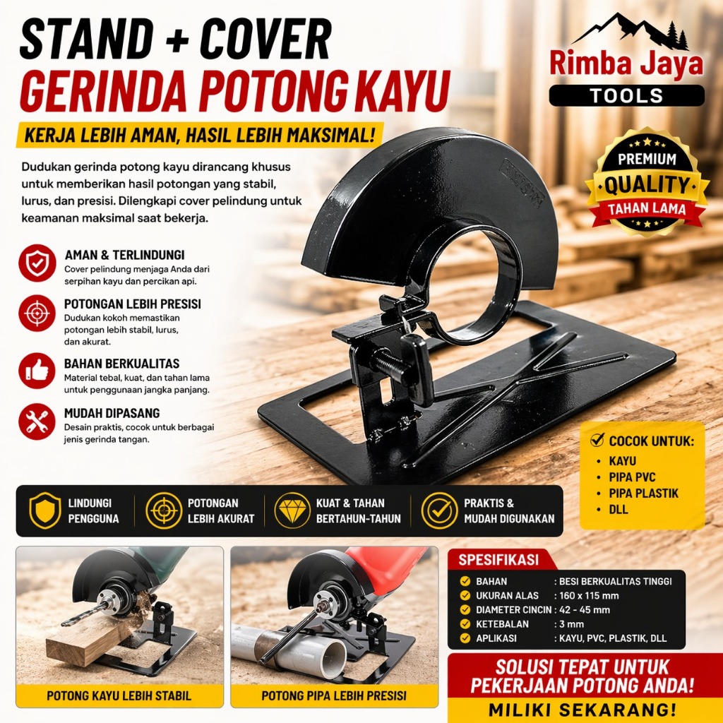 Dudukan Mesin Gerinda Tatakan Holder bisa menjadikan gerinda jadi gergaji Circular Saw - Perlengkapa