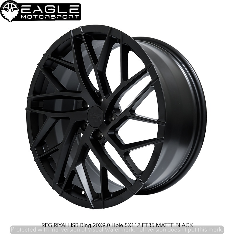 VELG HSR TIPE RFG RIYAI R20 MATT BLACK BUAT MOBIL MERCEDES AUDI VOLKWAGEN PORCHE DLL