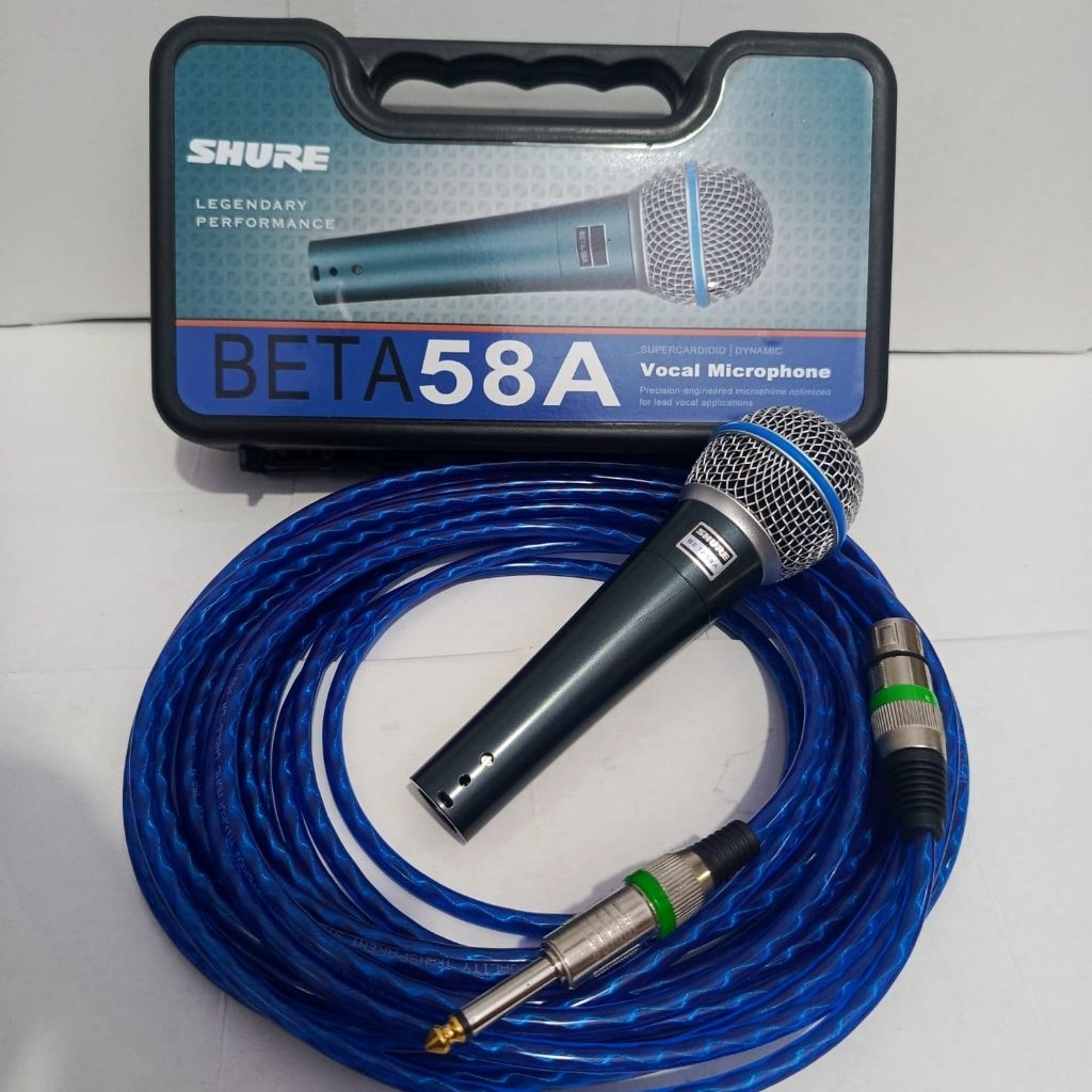 MIK SHURE BETA 58A KABEL 10 METER,FUUL BESI, MIK VOCAL