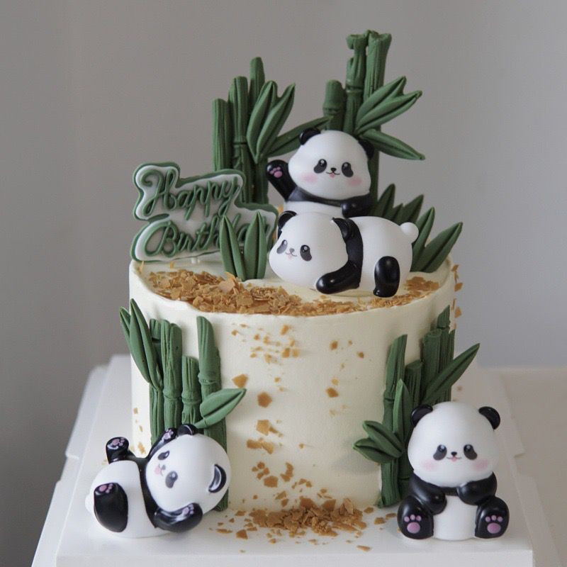 Cake Topper Panda / Hiasa Kue Ulang Tahun Panda