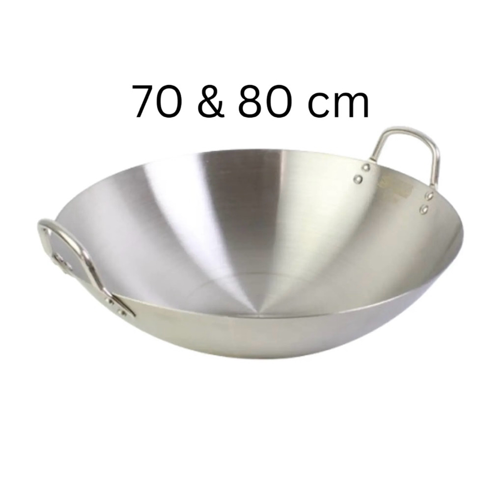 wajan penggorengan 50 cm stainles steel sus 304 otebal besar