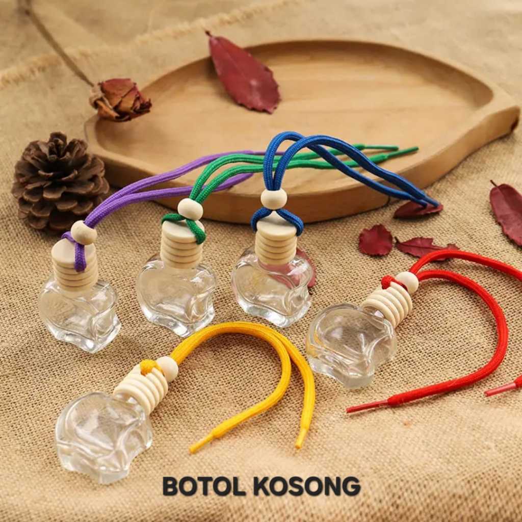 Botol Parfum Mobil Bentuk Apel 10 ml Kosong Model Gantung