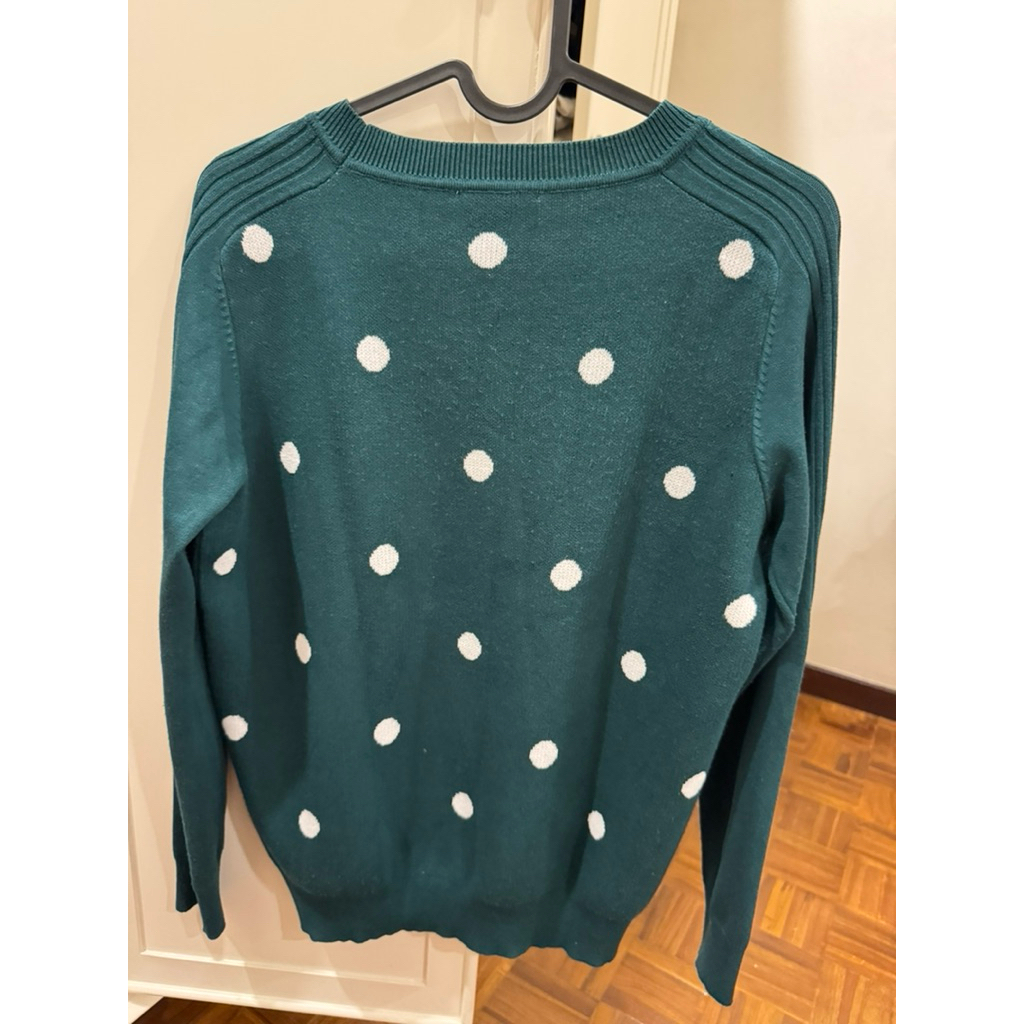 This is April polkadot sweater
