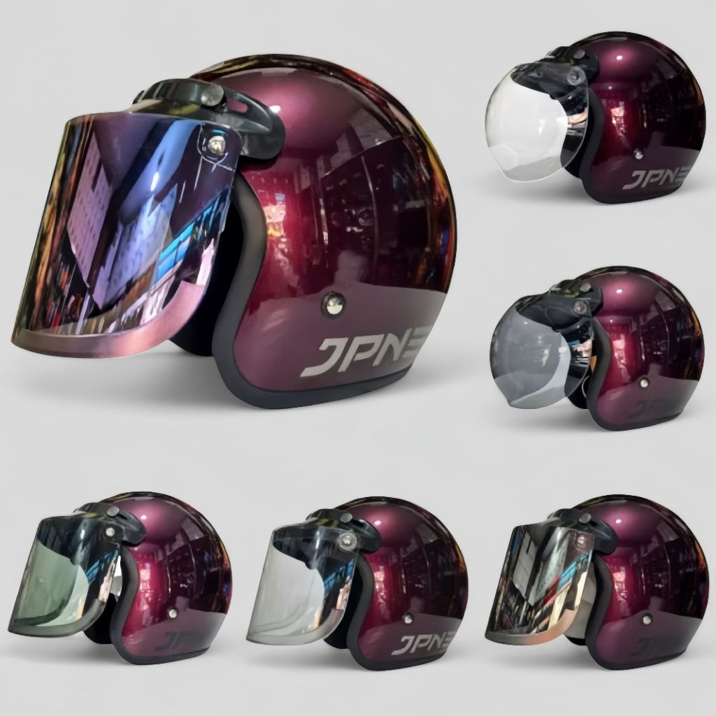 Helm jpn ungu violet glossy ORIGINAL 100% Asli Abs