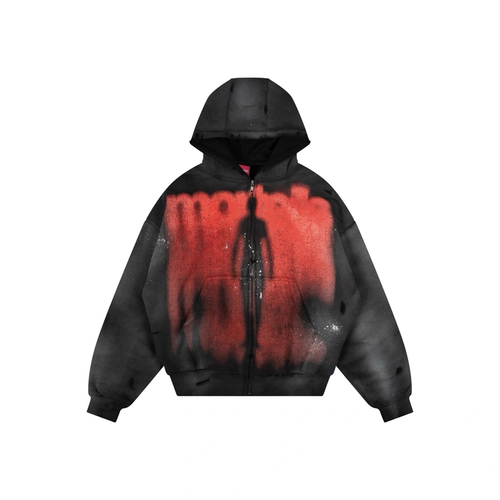 Hoodie Morteils Decost Black Red Green