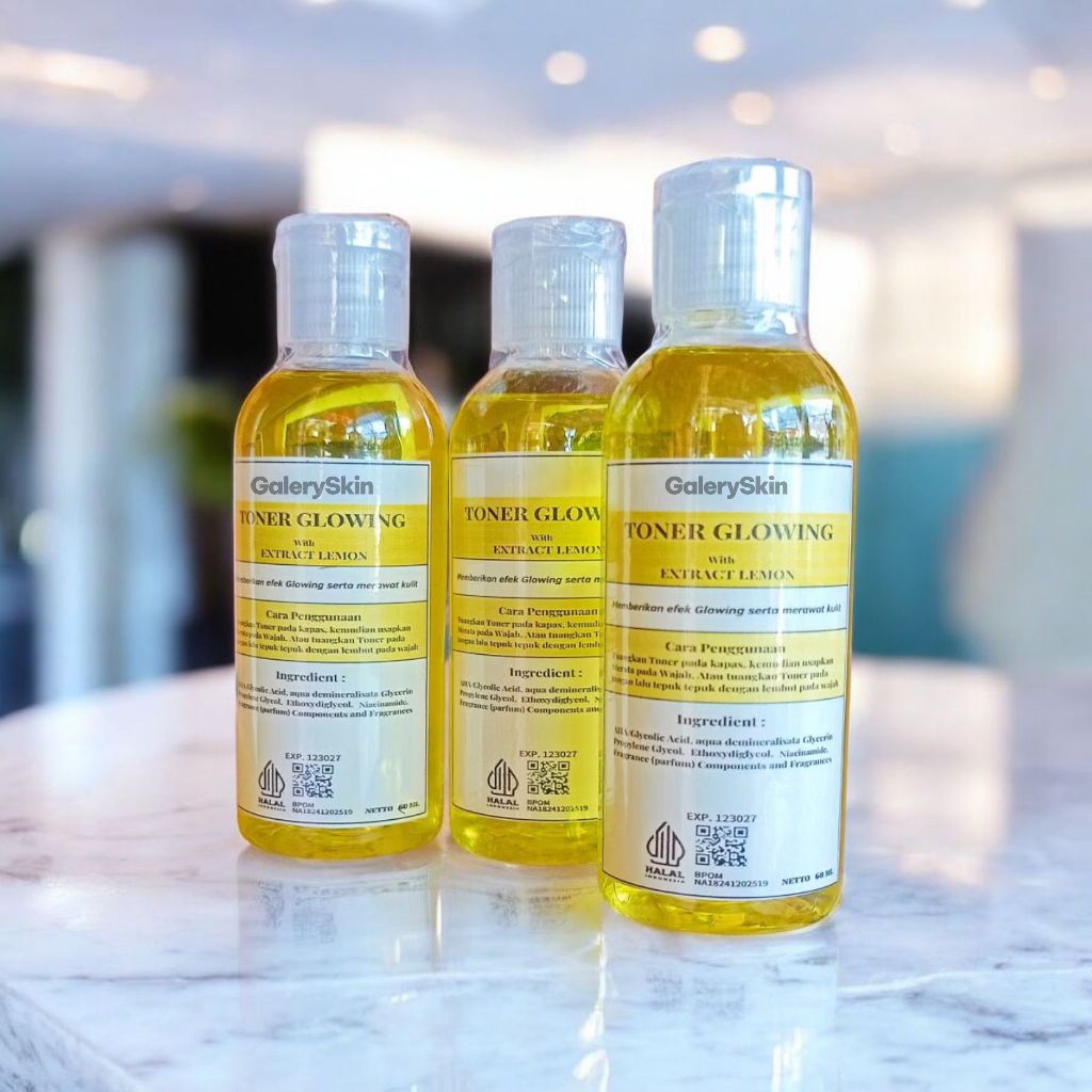 Toner Glowing Extra Lemon 60ml Toner Viral Wajah Glowing Cerah Toner Lemon
