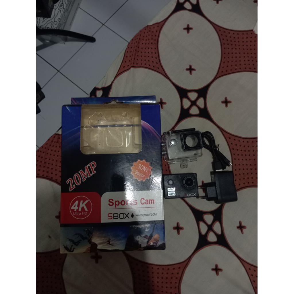 Action Camera SBOX 4K, Fullset, Like new, support wifi