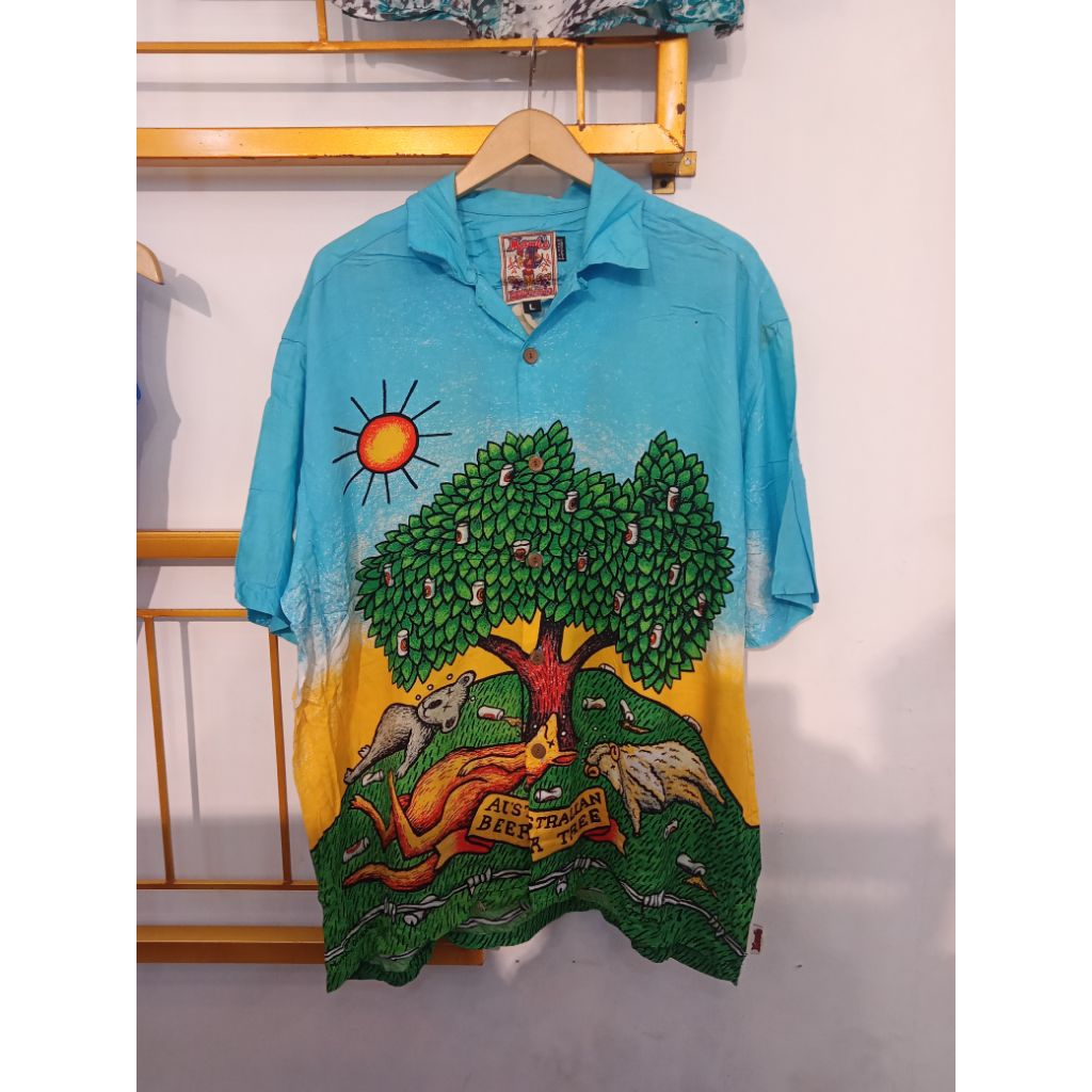 Vtg Mambo Loud Australia Beer Kangaroo Tree Shirt