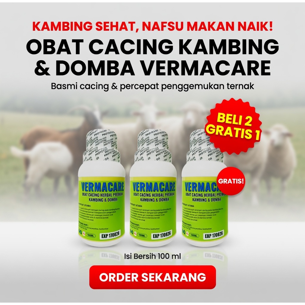 VERMACARE obat cacing kambing dan domba 100 ml/Obat Cacing Alami Kambing Domba/Obat Cacing ternak