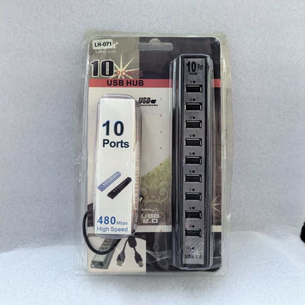 USB HUB 10 PORT USB 2.0 + ADAPTOR