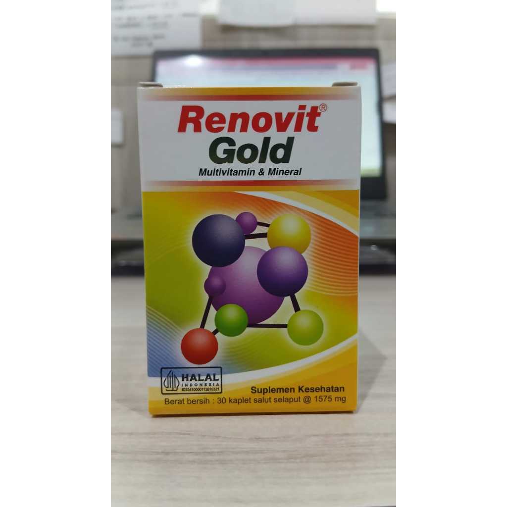 30 Kaplet Multivitamin Renovit Gold untuk Lansia