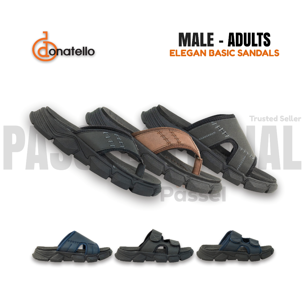 Passel x Donatello Sz. 39-43 Sandal Slip On / Sandal Jepit Pria Kasual | CC81021 / CC81022 / CC81023
