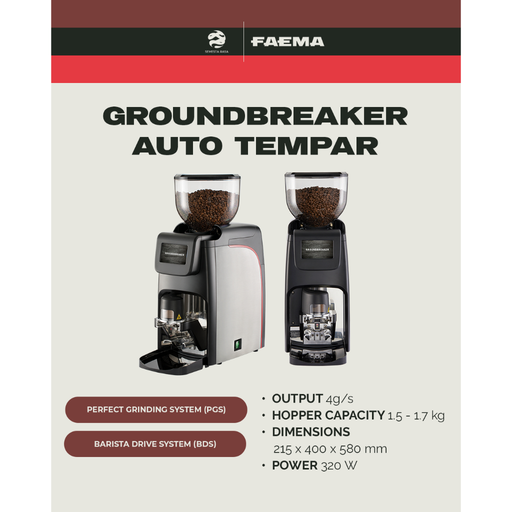 FAEMA GROUNDBREAKER AUTO TAMPER | Mesin Kopi - Mesin Espresso