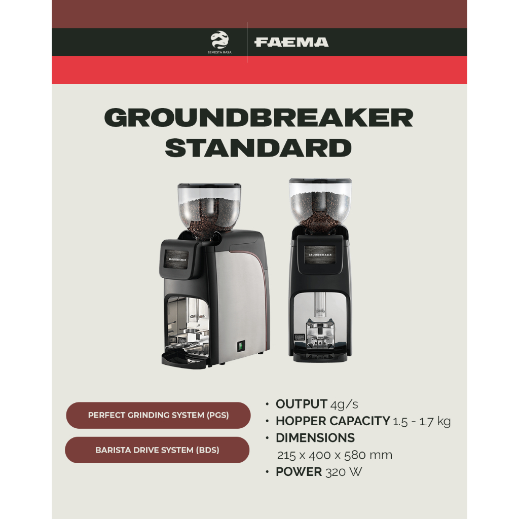 FAEMA GROUNDBREAKER STANDARD | Mesin Kopi - Mesin Espresso