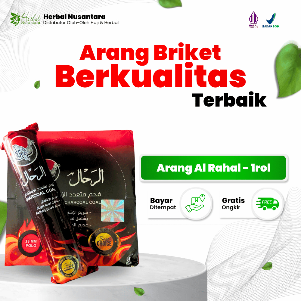 Arang Al Rahal Berkualitas Tahan Lama Untuk Bukhur Dupa Premium