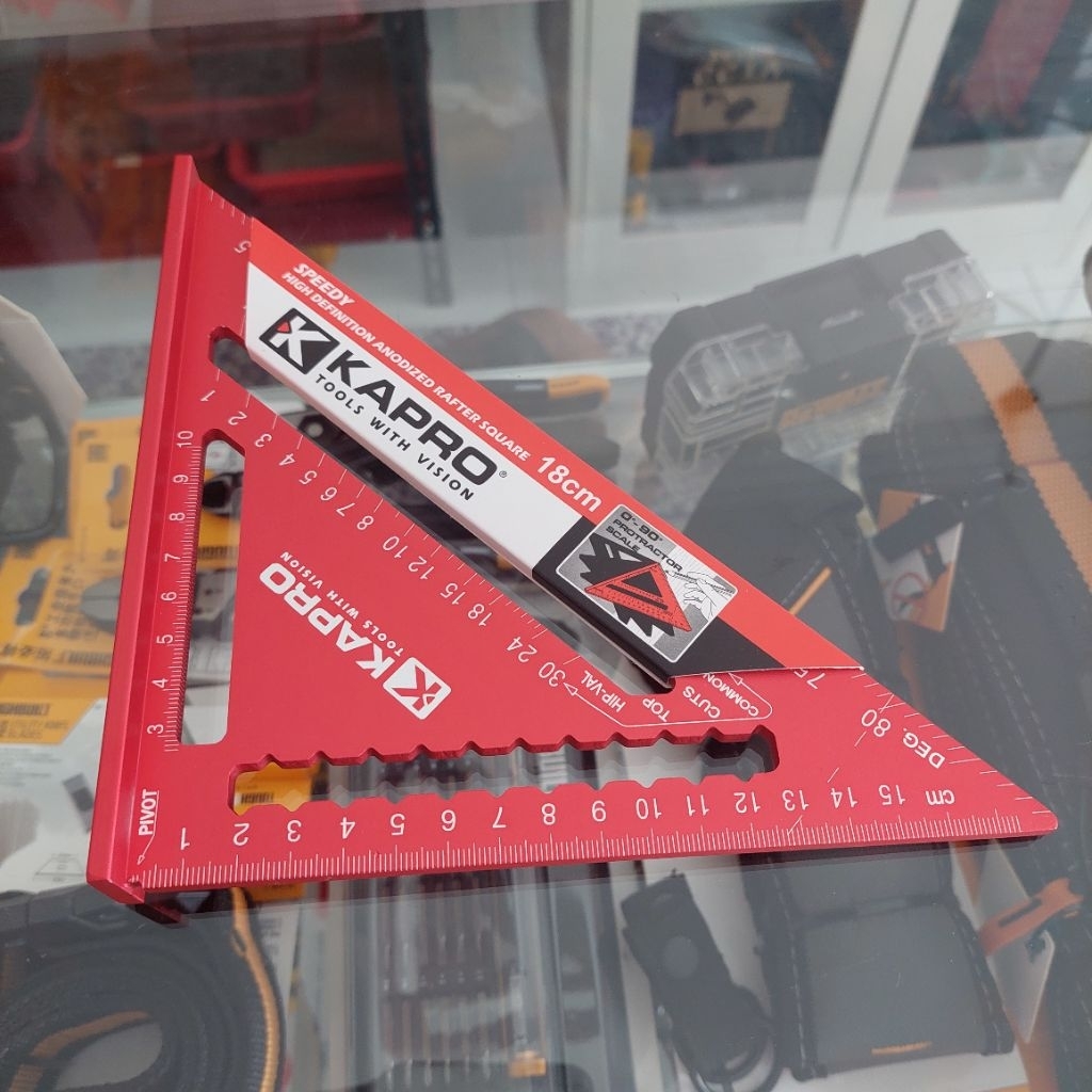 KAPRO 446 Speed SQUARE 18cm Higj Definition Anodized Rafter Square 18cm-Penggaris asiku Segitiga 7"
