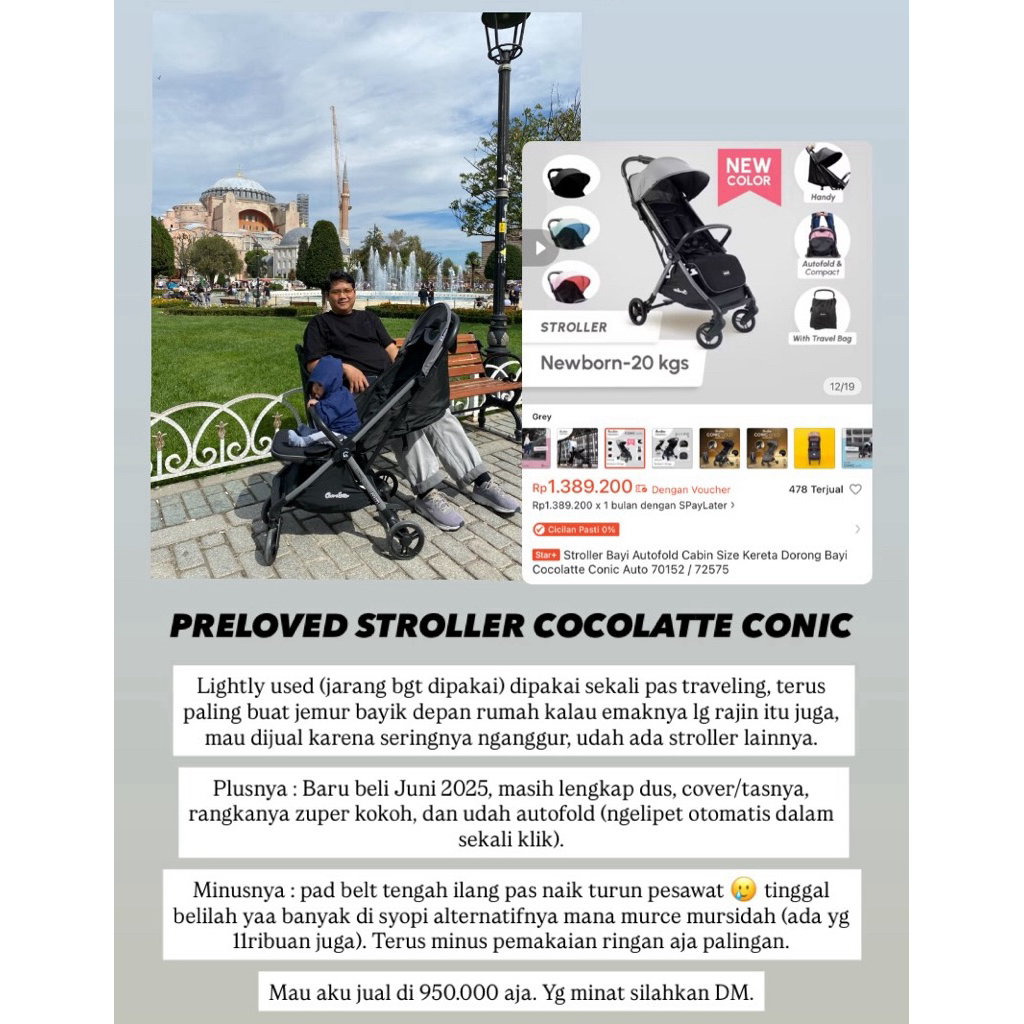 Preloved Stroller Cocolatte Conic
