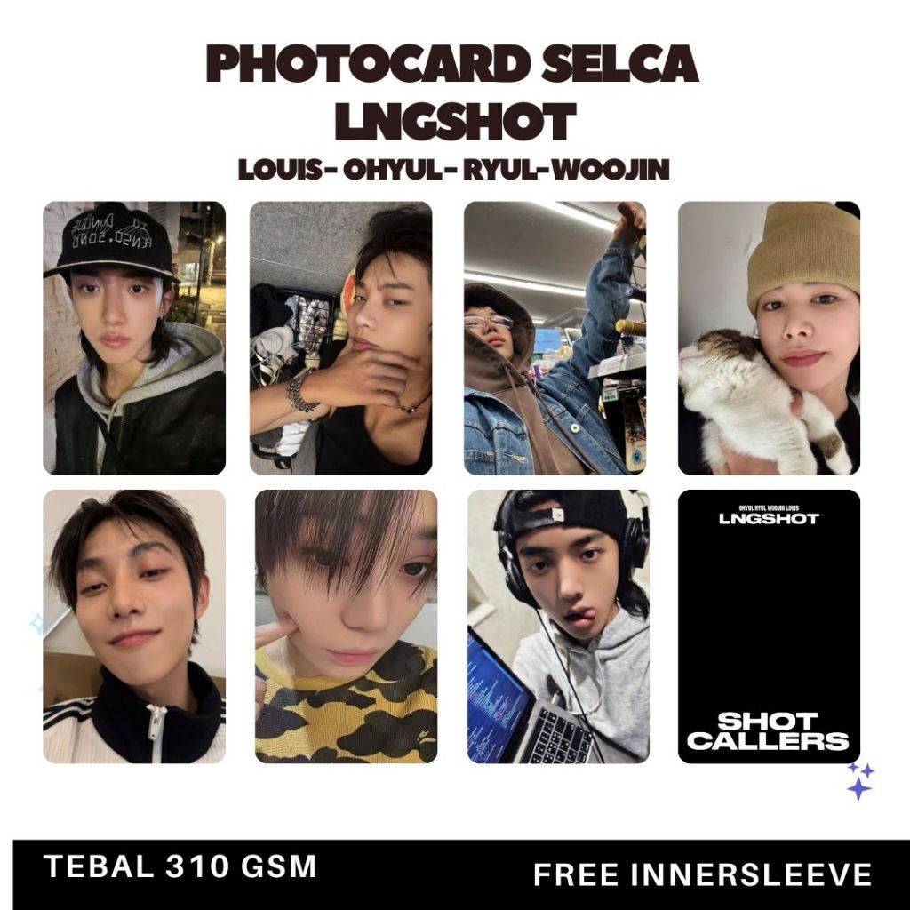 Lngshot Selca Photocard Premium lomo card  Photocard Lngshot Short Callers