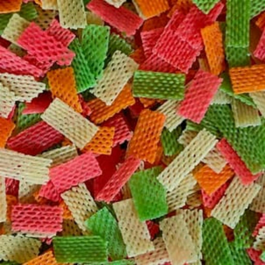 Krecek mentah Krupuk taro warna warni Krupuk Kotak kecil langsung goreng