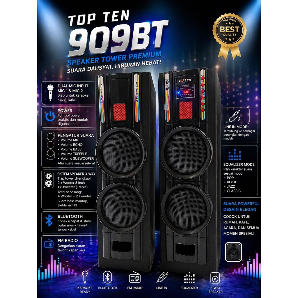 speaker Bluetooth Top Ten SB-909BT