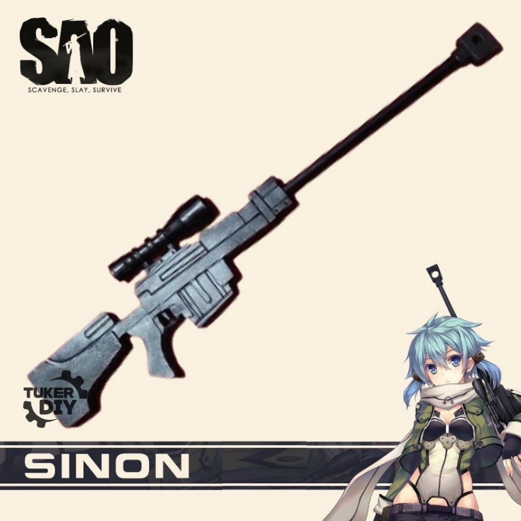 Properti Untuk Cosplay Sinon SAO GGO Asada Shino PGM Ultima Ratio Hecate II
