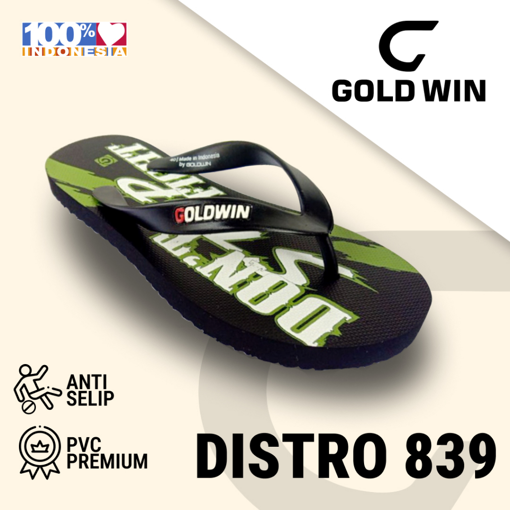 Sandal Jepit Pria GOLDWIN Hijau – Anti Slip EVA Premium Size 38–42