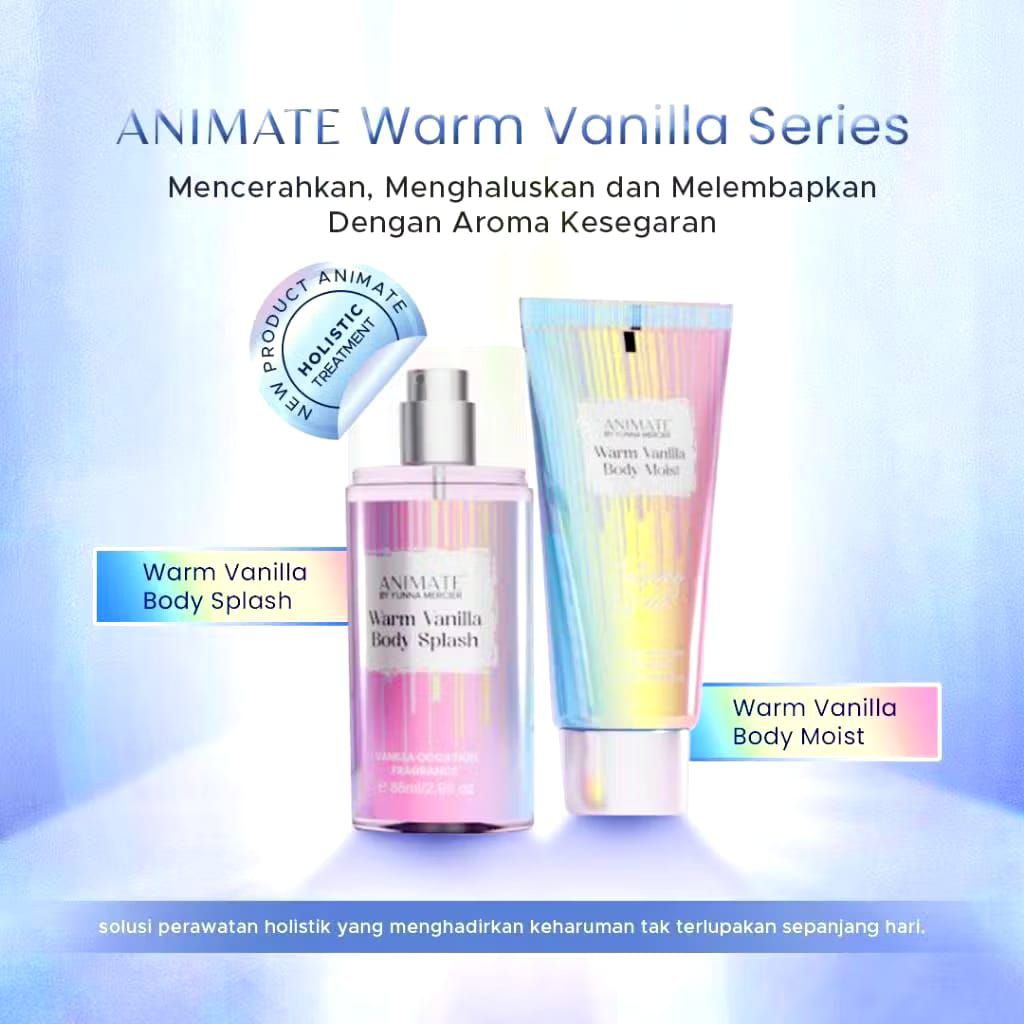 ANIMATE WARM VANILLA SERIES BODY MOIST & BODY SPLASH CALMING & FRESH