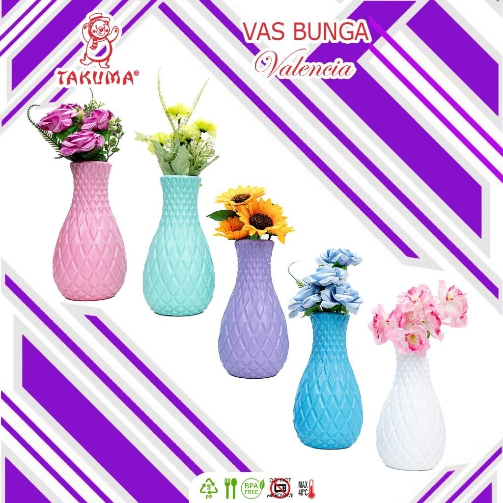 [GK] VAS BUNGA TKM VALENSIA/VAS BUNGA PLASTIK GAYA NORDIC SCANDINAVIA/VAS BUNGA MEJA/VAS BUNGA MODER