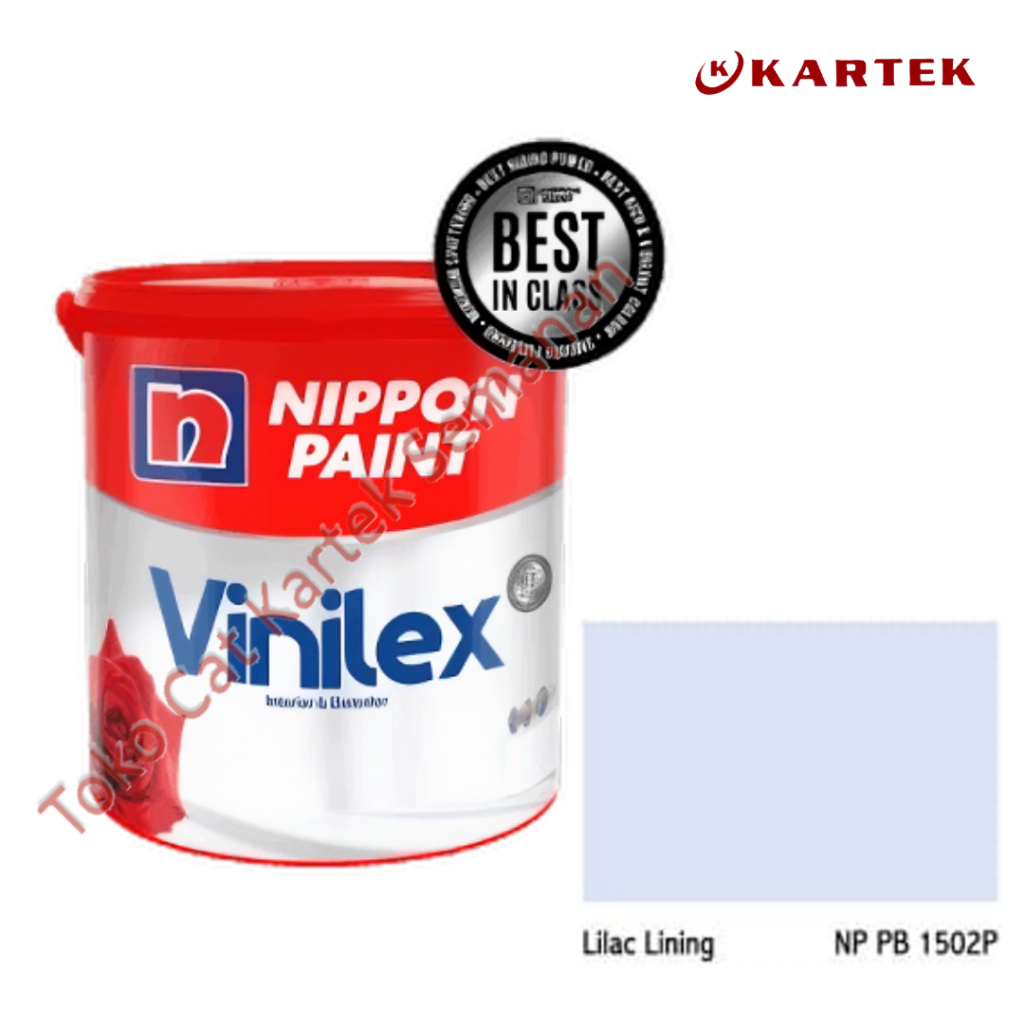 Nippon Paint Vinilex LILAC LINING NP PB 1502P Cat Tembok Interior Eksterior Ungu Pastel 1kg 5kg