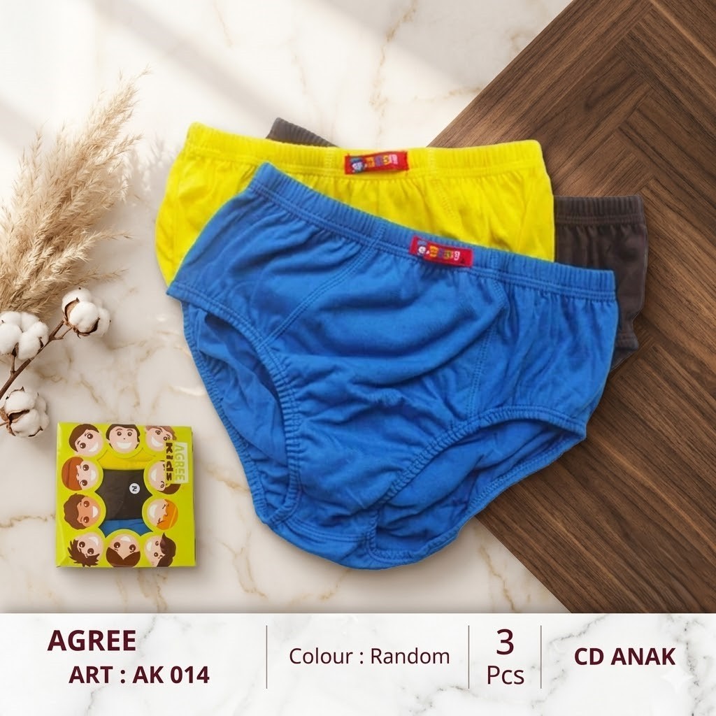 Celana Dalam Anak Laki Laki Perempuan Agree Kids AK 014 Katun Lembut/CD Anak Agree 014/Agree Kids AK