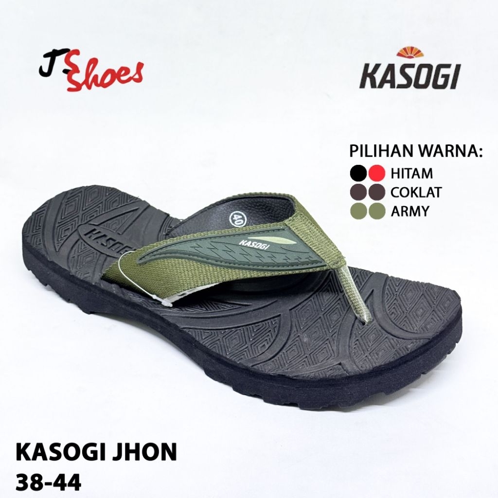 KASOGI JHON - SANDAL JEPIT SPON PRIA DEWASA MERK KASOGI ORIGINAL