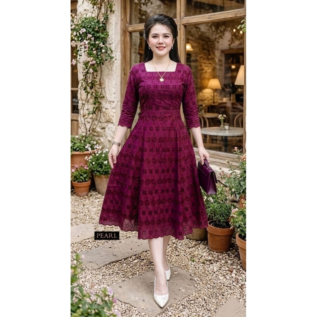 Dress katun bolong premium