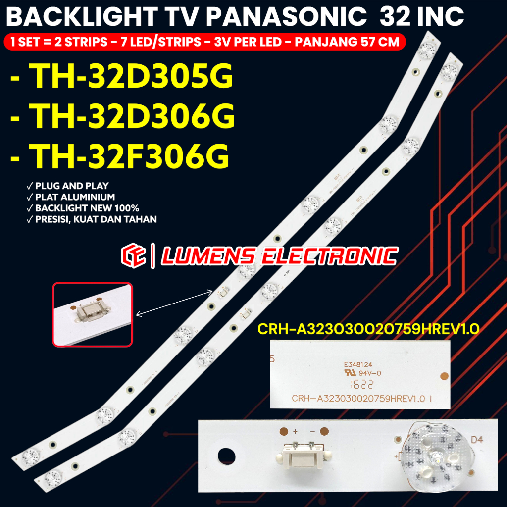 BACKLIGHT TV PANASONIC 32 INCH TH-32F306G TH-32D305G TH-32D306G CRH-A323030020759HREV1.0 I