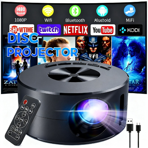 Luxuglow YT200 Proyektor Mini android 4k full hd hp ke dinding Portable LCD 1080P Speaker
