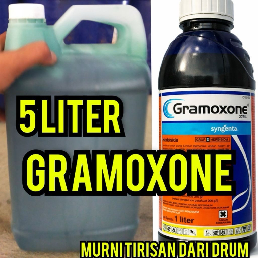 obat rumput jenis gramaxone kemasan (5 LITER) tirisan dari drum-obat rumput jenis gramaxone 5 Liter 