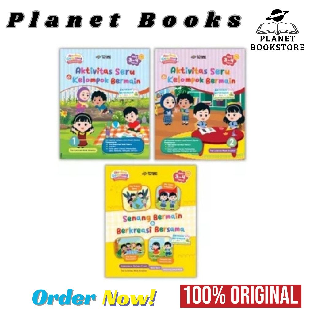 BUKU TK PAKET AKU ANAK GEMILANG 3-4 TH UNTUK TK/PAUD ERLANGGA FOR KIDS