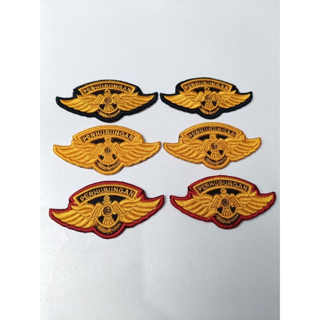 PIN BORDIR WING PERHUBUNGAN DISHUB , BORDIR TIMBUL MOTIF ELEGAN PREMIUM