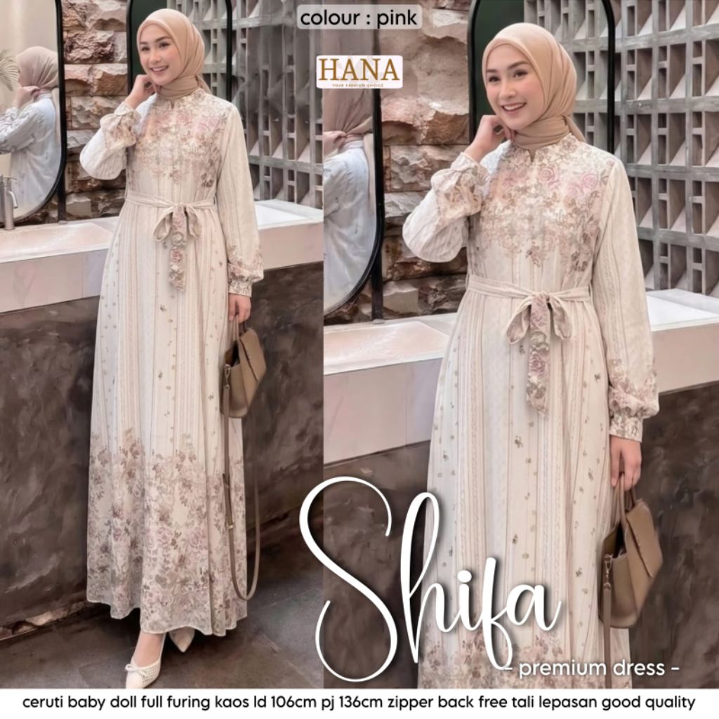 GAMIS PREMIUM CERUTY BABY DOL FULL FURING KAOS LD 106/GAMIS LEBARAN/GAMIS MOTIF BUNGA