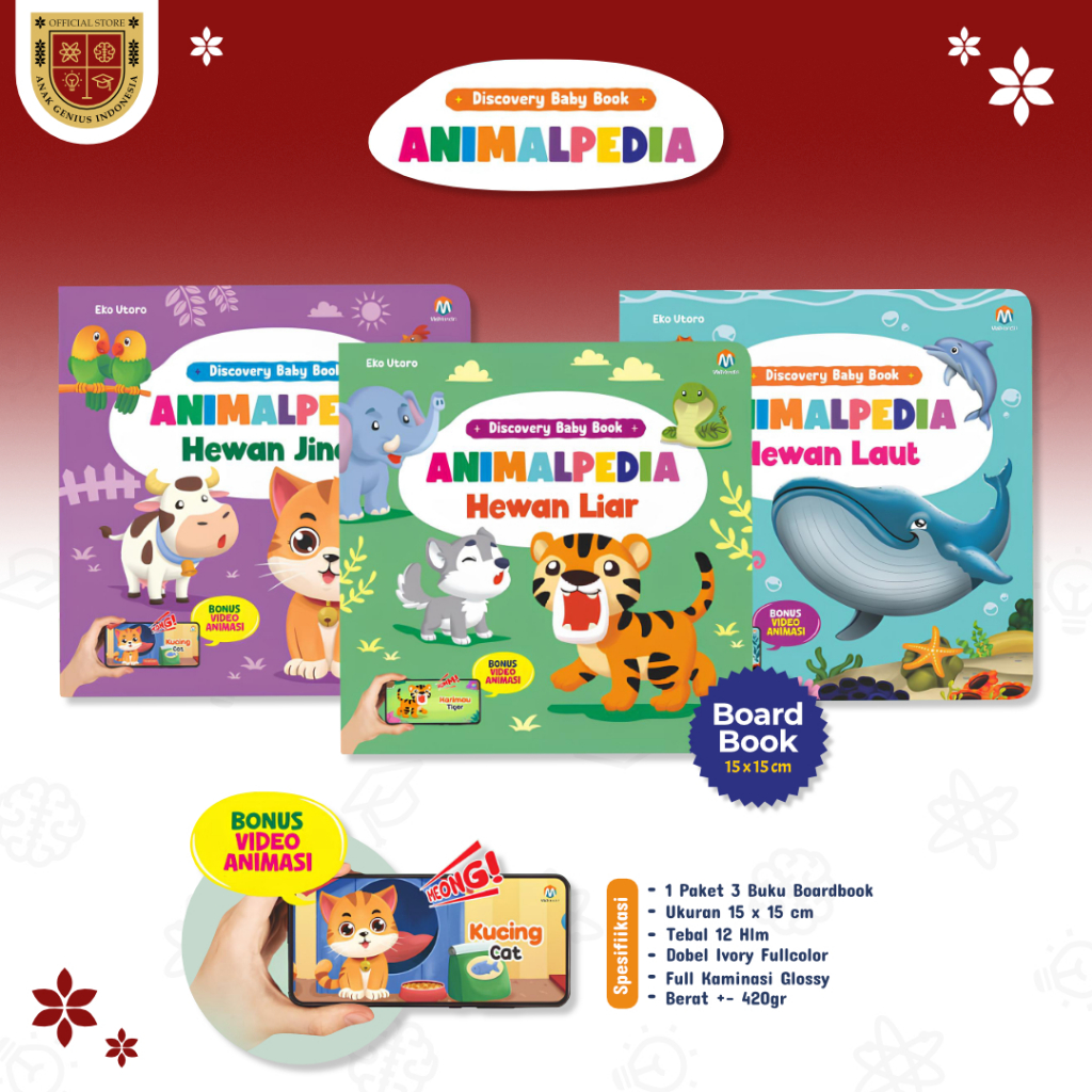 Buku Discovery Baby Book Animalpedia super lengkap edukasi bayi 0 12 bulan boardbook anak 1 2 tahun