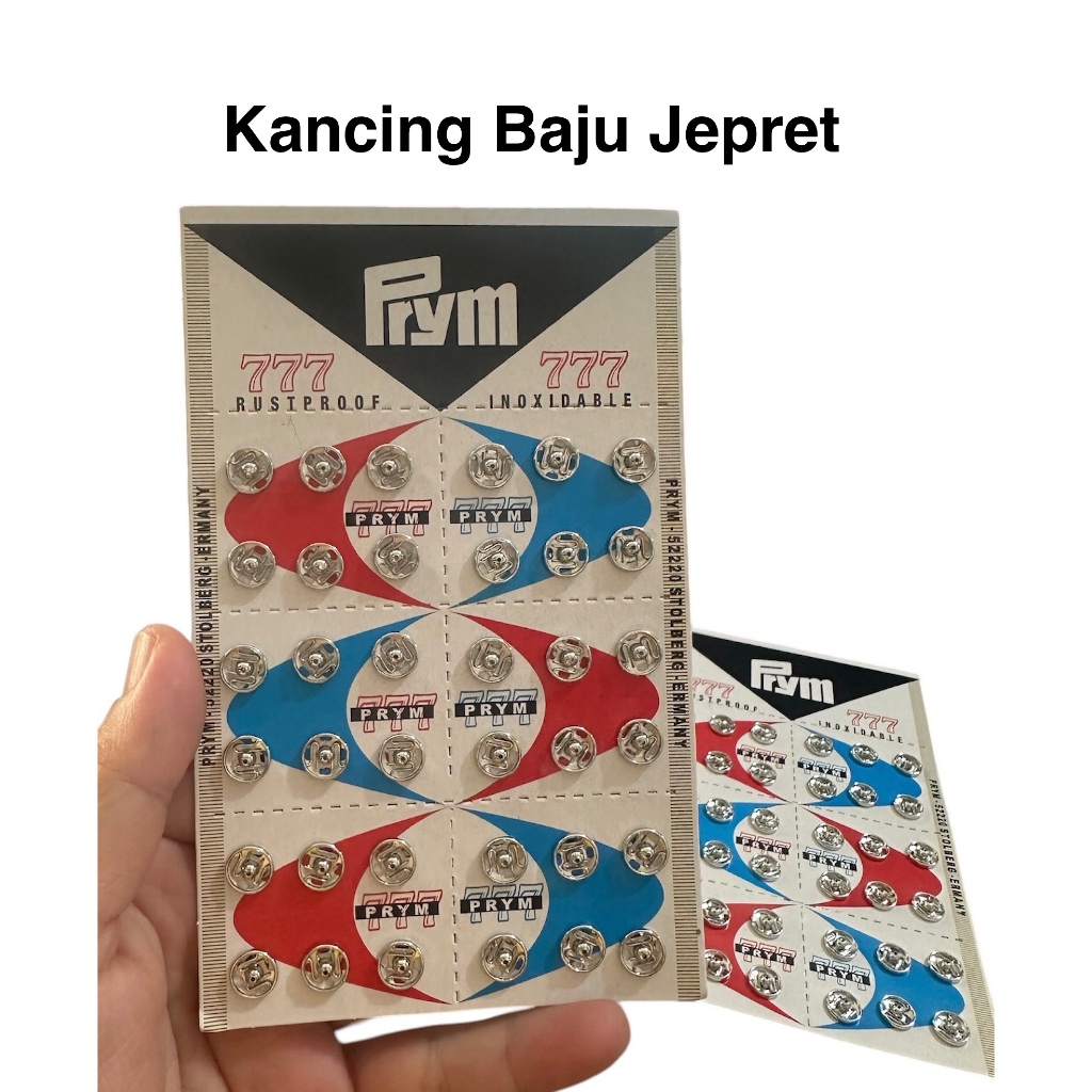 Kancing Baju Jepret 8 mm Warna Silver Berkualitas Kancing Jepret