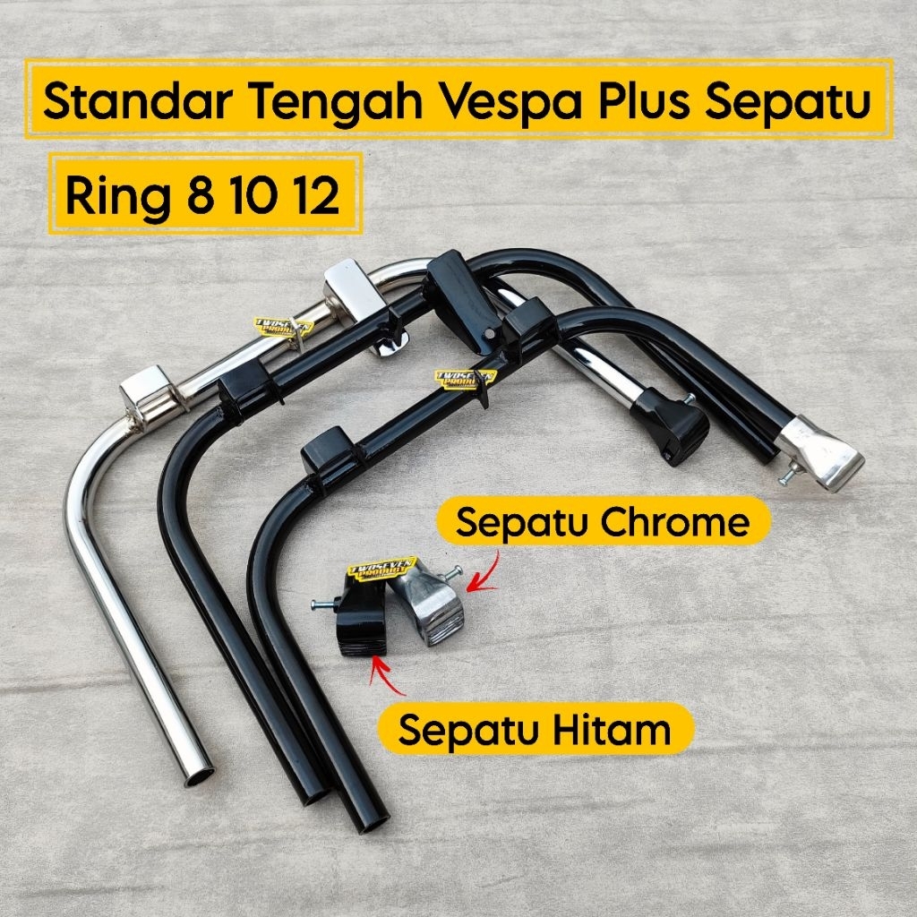 Standar Tengah Vespa Ring 12 10 8 Px Excel Exclusive Sprint Super Set Sepatu