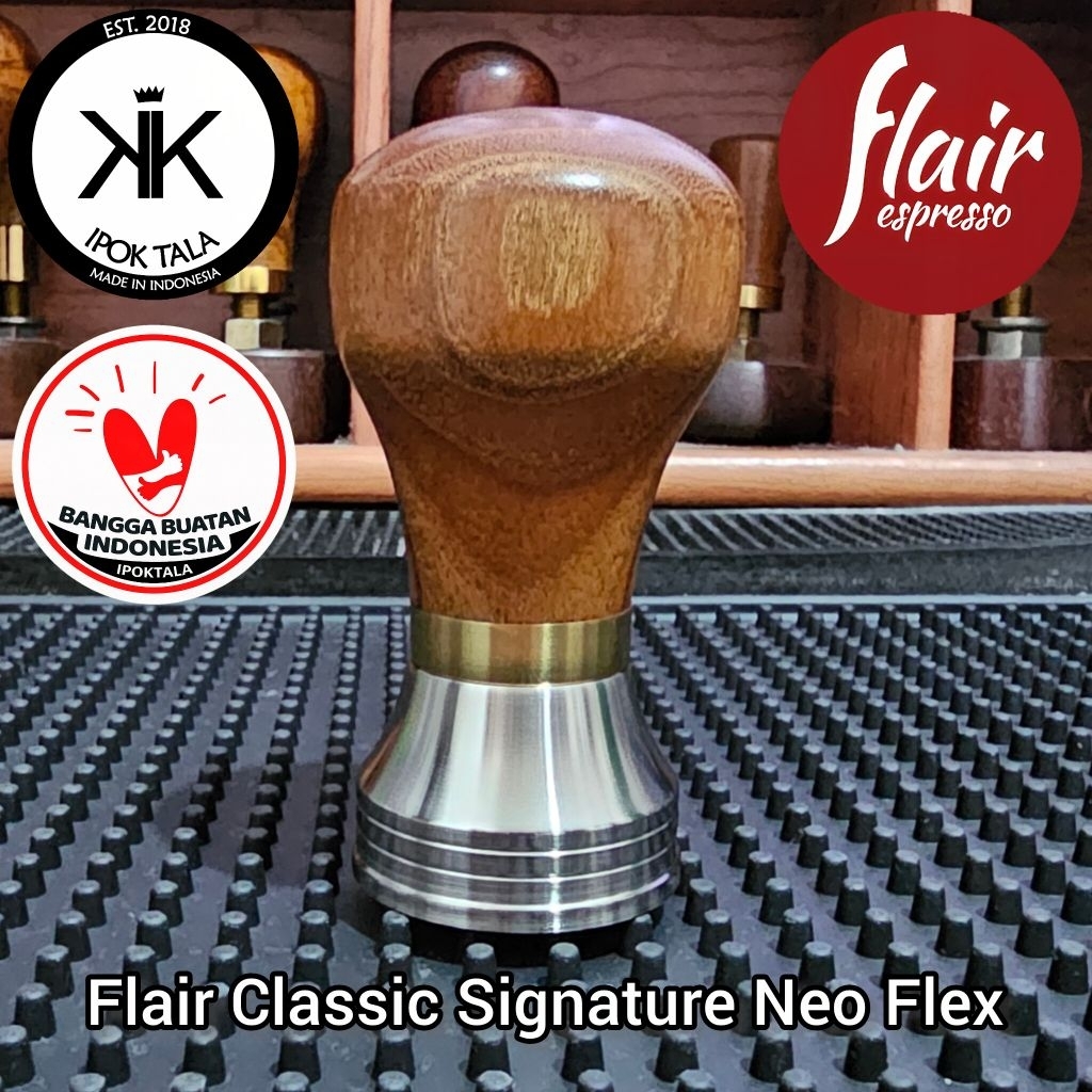 Flair Classic Neo Flex Flat Tamper Kayu Jati 39.45mm