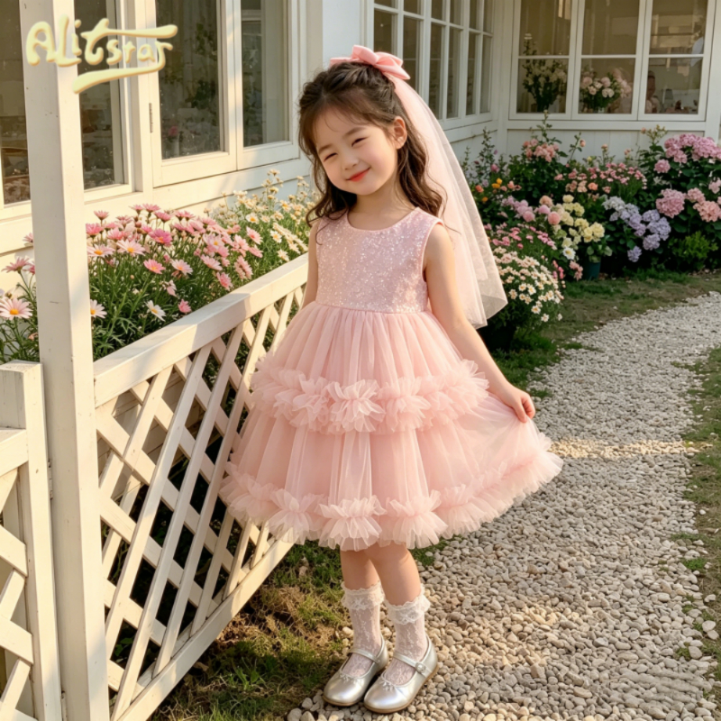 Alitstar Gaun Putri Anak Perempuan/Dress Anak/Gaun Pesta Ulang Tahun Anak Perempuan Model terbaru