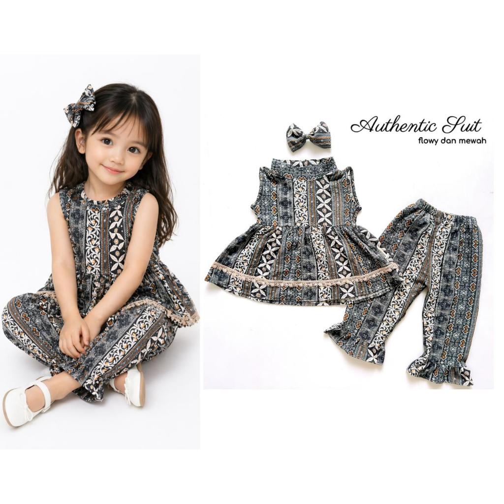 Grosir Order Min 4 Pcs Baju Jumper Bunga Bandana  Pergi Lucu Fashion Anak Bayi Perempuan Cewek Terla
