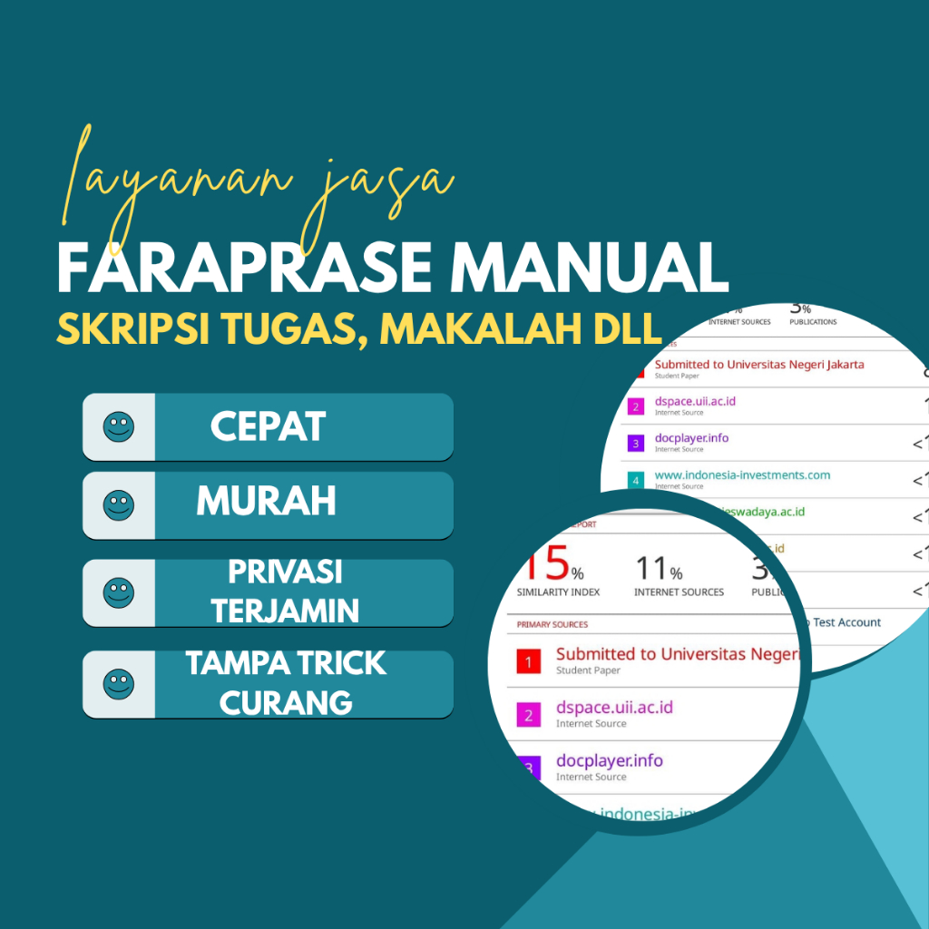 Jasa Menurunkan Plagiasi Turnitin - Proses Cepat, Hasil Akurat, Privasi Aman