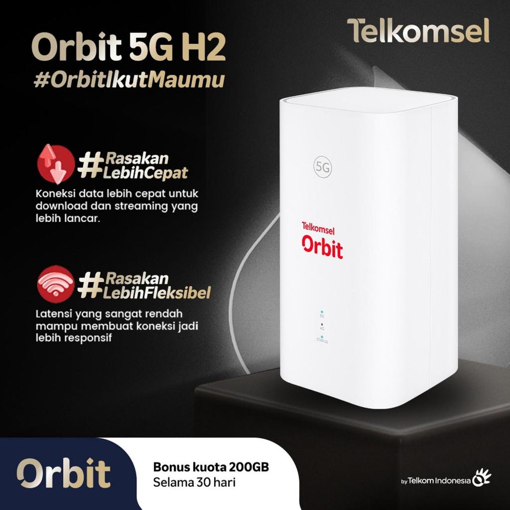 TELKOMSEL ORBIT 5G H2 MODEM WIFI 5G HIGH SPEED FREE TELKOMSEL 200GB