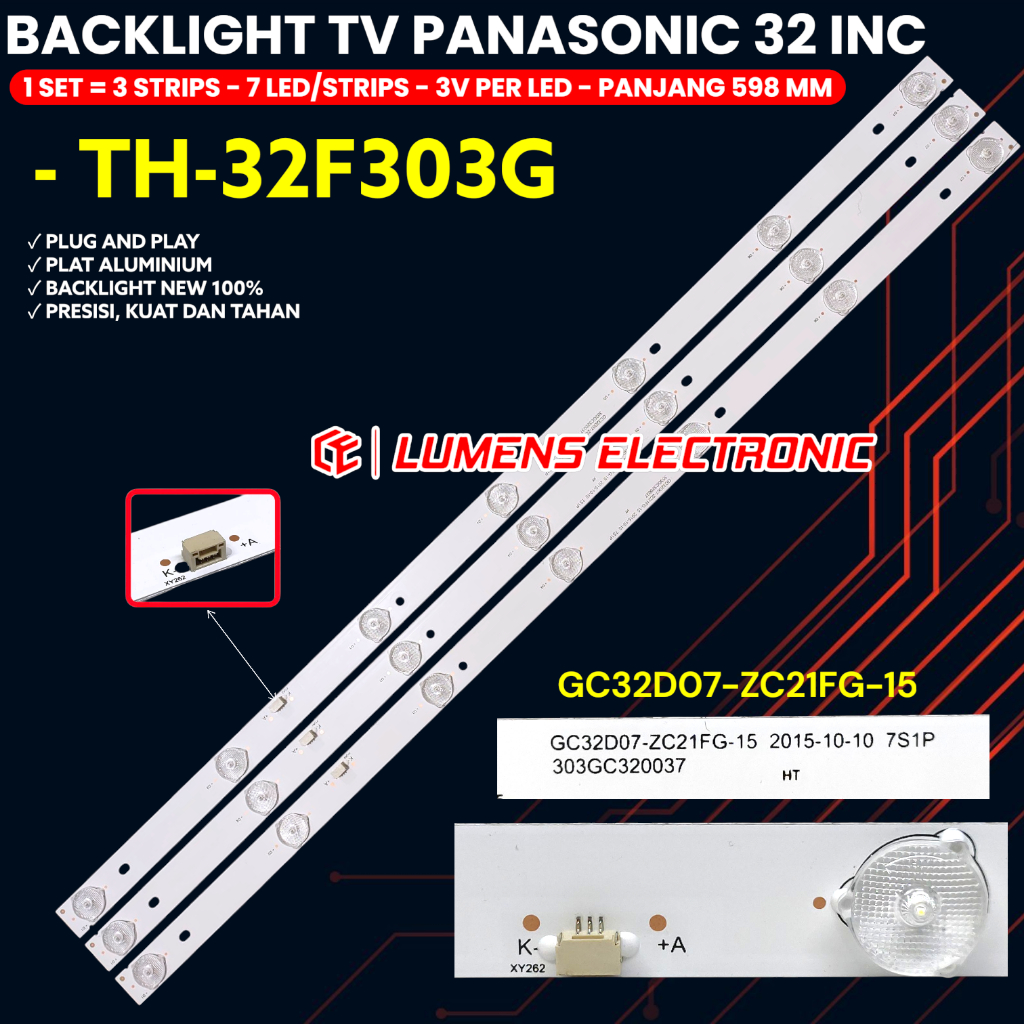 BACKLIGHT TV PANASONIC 32 INCH TH-32F303G TH32F303G 32F303G RF-EG320E32-0701S-11A5