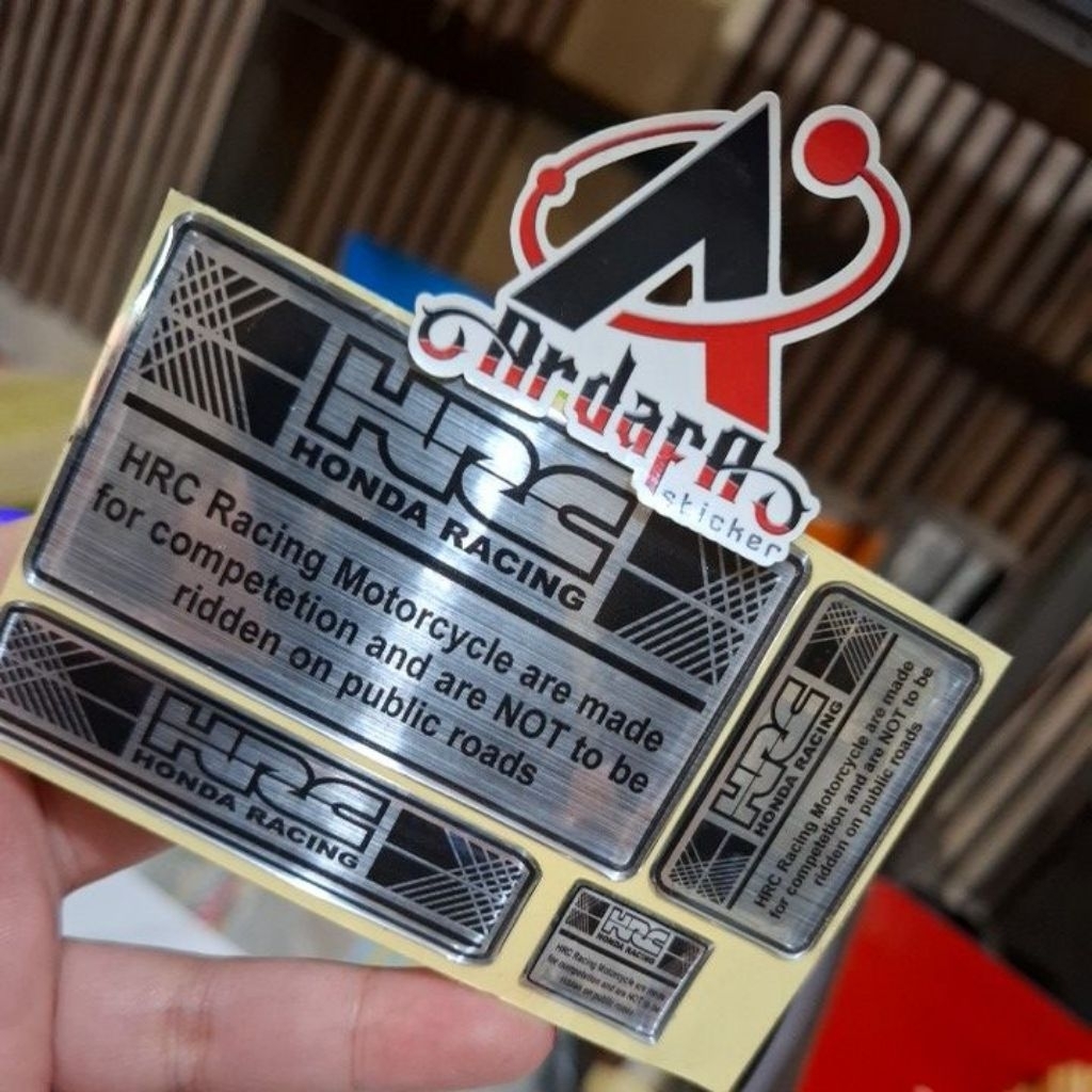STICKER EMBLEM HUGGER HRC MOTORCYCLE